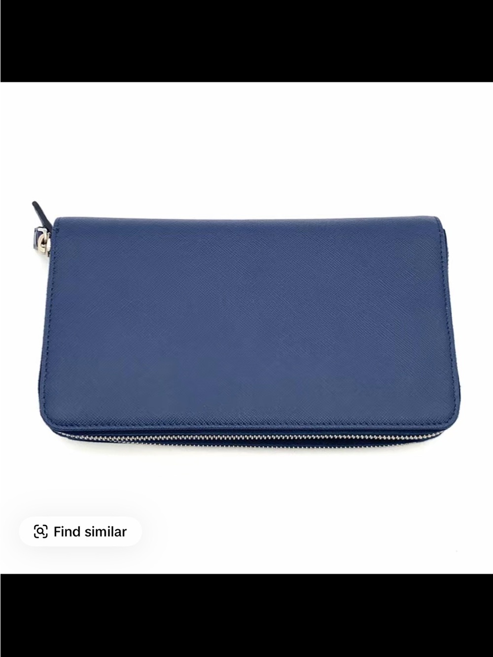 Prada Blue Saffiano Zip-Around Wallet - Picture 5 of 6